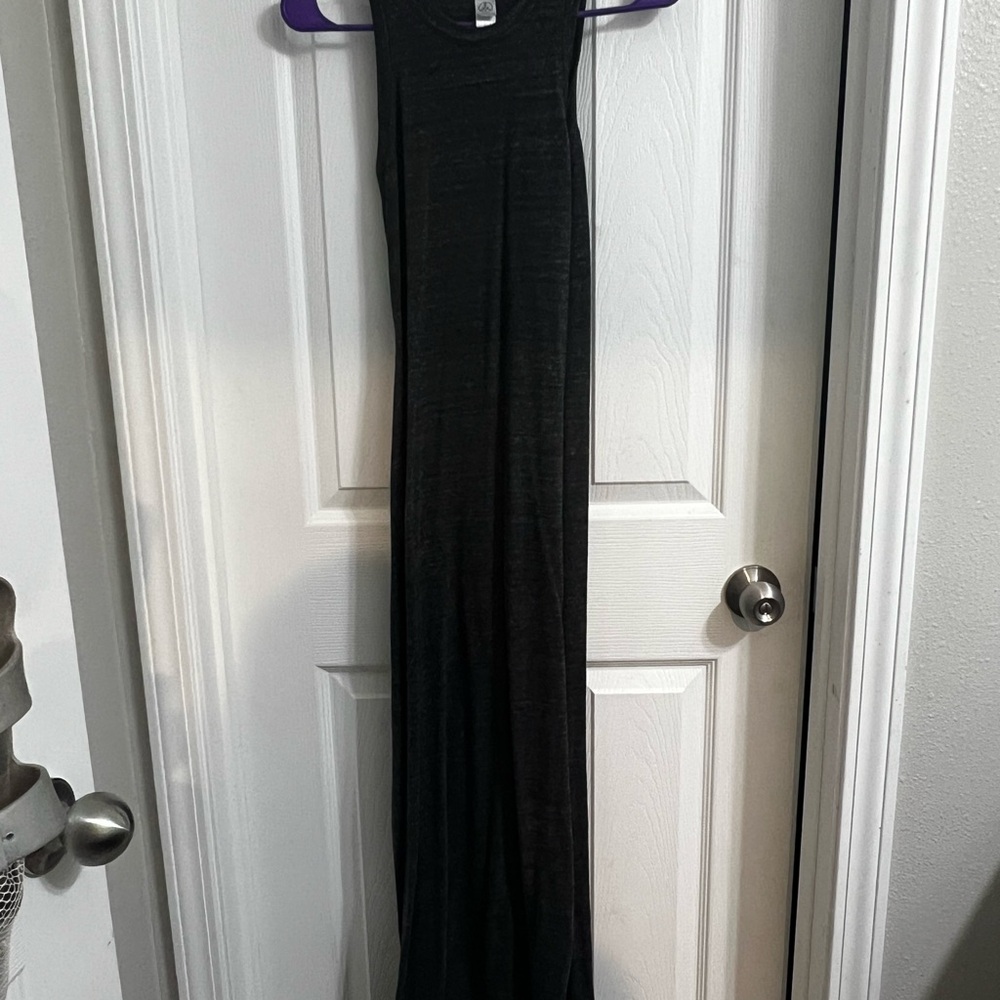 Grey Sleeveless Maxi Dress